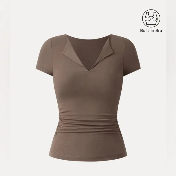 OGL V-neck Side Brami Tee NWT - Picture 8 of 10